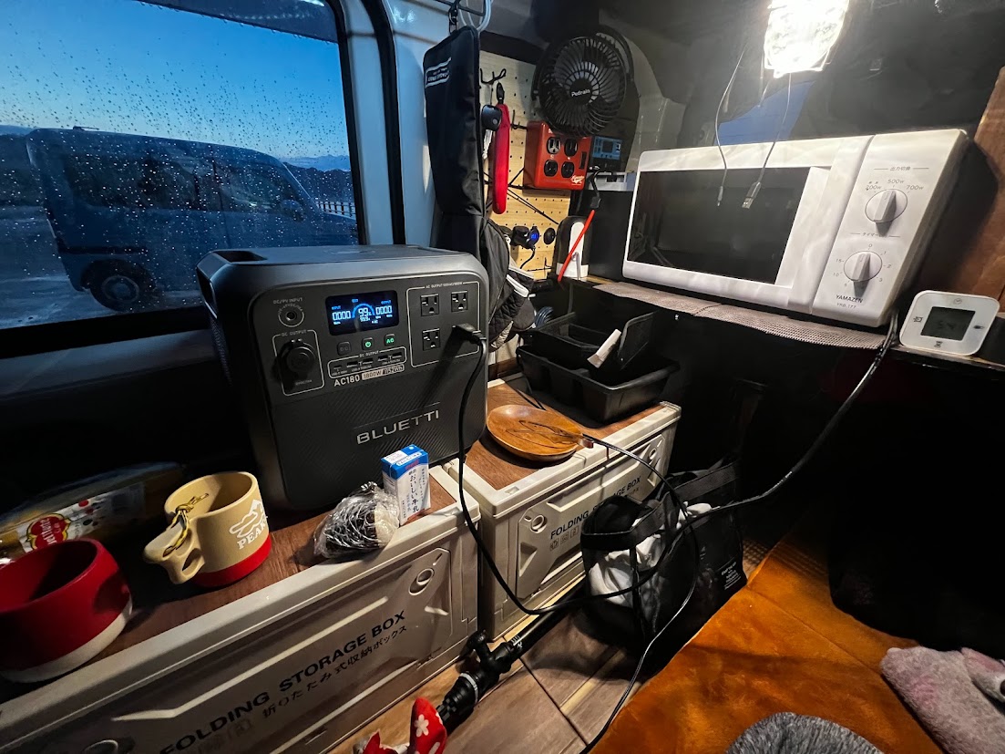 軽バン 車中泊 電源 構成