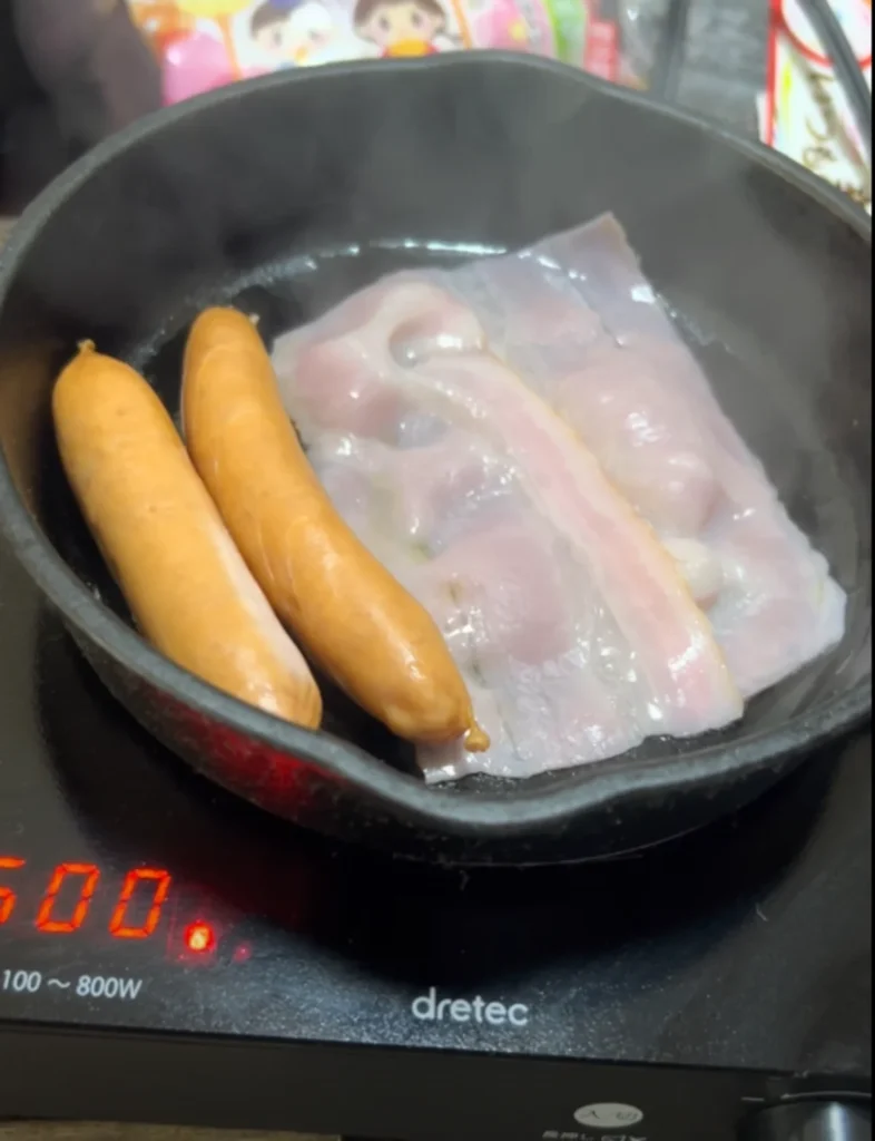 IHクッキングヒーターで調理