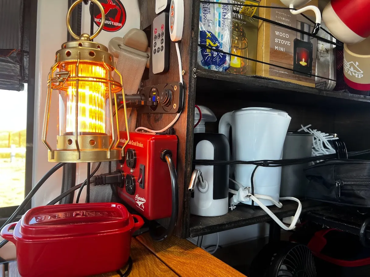 車中泊 ランタン エジソンライト 実使用