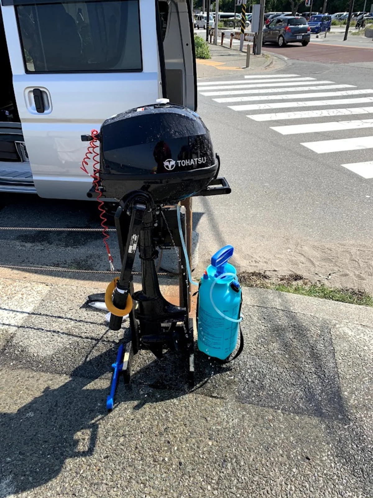 トーハツ2馬力船外機用フラッシングアタッチメント